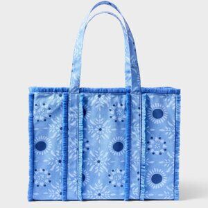 Roller Rabbit x Target Star Medallion Fringe Canvas Tote Bag Blue